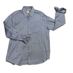 Robert Talbott Carmel Men's Size Large Multicolored Striped Button Down‎ Shirt